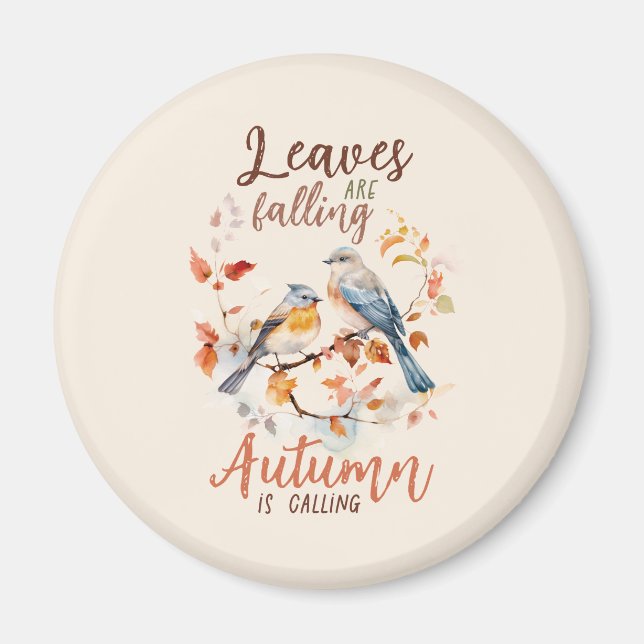 Aimant Les feuilles Chutent - Les Oiseaux D'Automne Et Le (Devant)