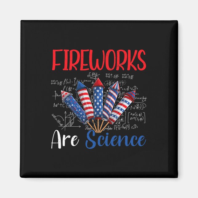 Aimant Les feux d'artifice sont Science Independence Day  (Devant)