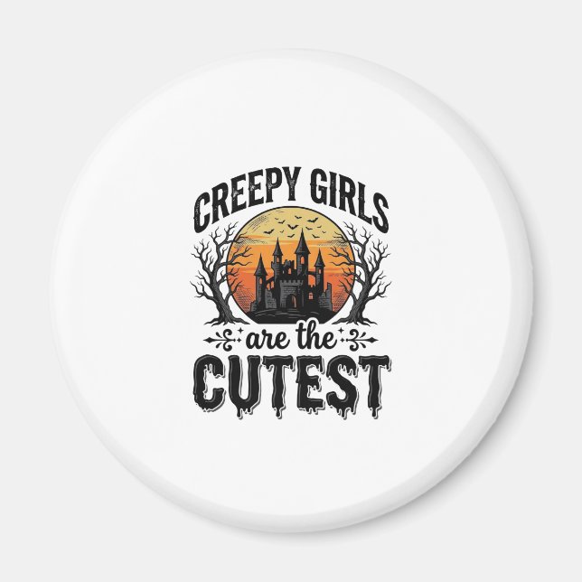 Aimant Les Filles Effrayantes Sont Le Plus Mignon Design  (Devant)