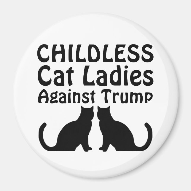 Aimant Les filles sans chats contre Trump (Devant)