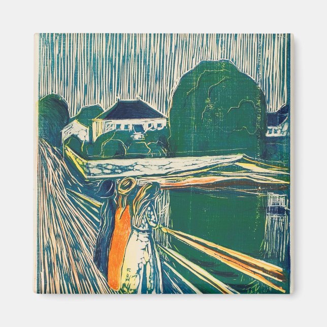 Aimant Les Filles Sur Le Pont 1918 Par Edvard Munch (Devant)