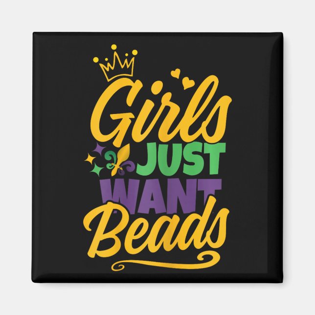 Aimant Les Filles Veulent Juste Des Perles Amusantes Mard (Devant)