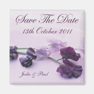Aimant Les fleurs pourpres - faites gagner la date