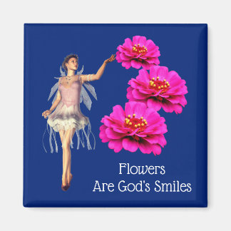 Aimant Les fleurs sont les sourires de Dieu Inspirationne