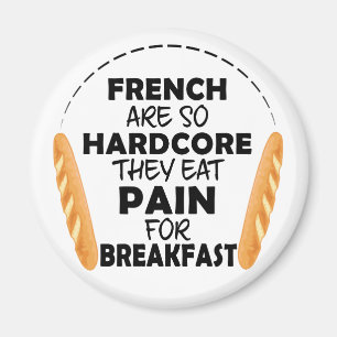 Aimant Les Français Mangent Douleur Pour Le Petit Déjeune
