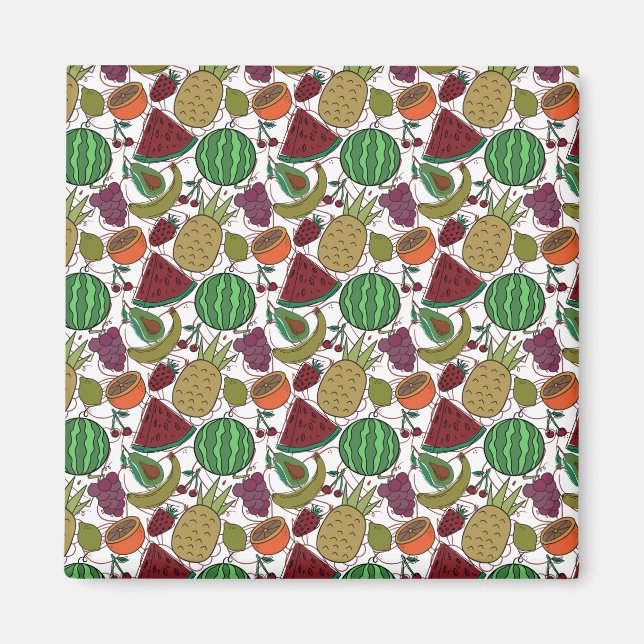 Aimant Les Fruits sautés | Fruit surface pattern 25 (Devant)