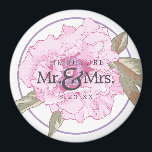 Aimant Les futurs M. et Mme Fleurs Mariage Enregistrer la<br><div class="desc">Une façon unique d'annoncer la date à retenir pour votre mariage. Envoyez-moi un courriel à JMR_Designs@yahoo.com si vous avez besoin d'aide ou si vous avez une demande spéciale.</div>
