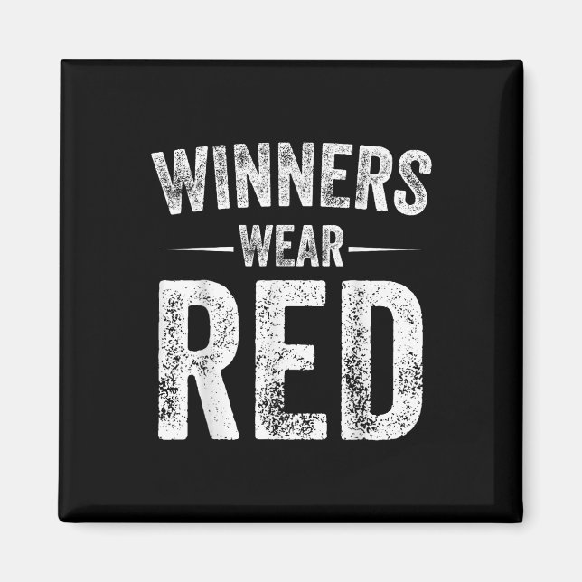 Aimant Les gagnants portent Red Team Red Game Competition (Devant)