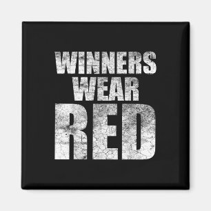Aimant Les gagnants portent rouge Couleur de guerre Camp