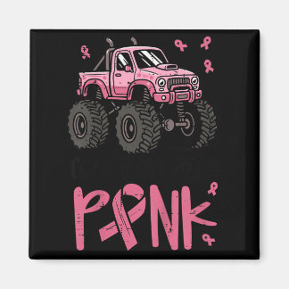 Aimant Les garçons cool portent un camion monstre rose po