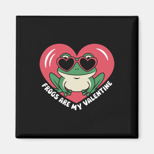 Aimant Les grenouilles sont mon Valentin Grenouille adora