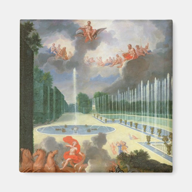 Aimant Les Groves de Versailles. Vue du pool de dragons (Devant)