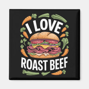 Aimant Les hommes aiment le sandwich au rôti de boeuf Hum