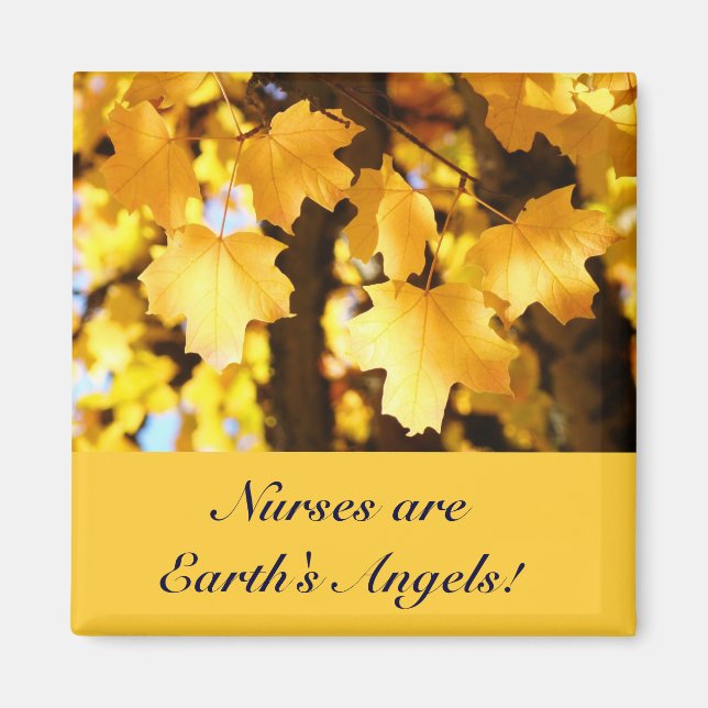 Aimant Les infirmières sont les anges de la Terre ! cadea (Devant)