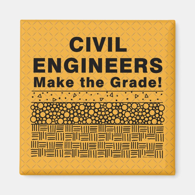 Aimant Les Ingénieurs Civils Font Le Grade (Devant)