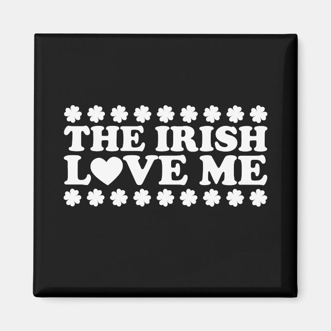 Aimant Les Irlandais m'aiment Shamrock St Patrick's Day R (Devant)