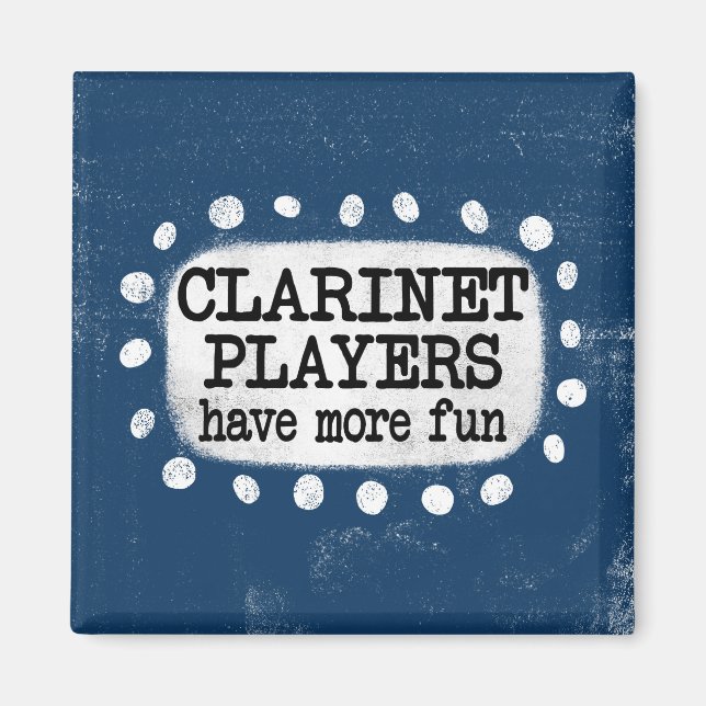 Aimant Les Joueurs Clarinet Ont Plus Amusant Réfrigérateu (Devant)
