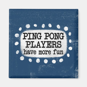 Aimant Les Joueurs De Ping Pong Ont Amusant Réfrigérateur