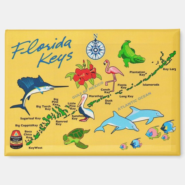 Aimant Les Keys de Floride (Recto)