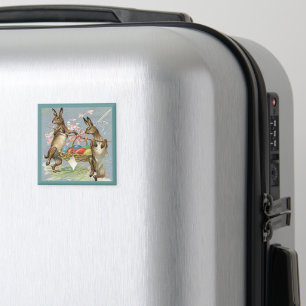 Aimant Les lapins de Pâques vintages transportent des oeu