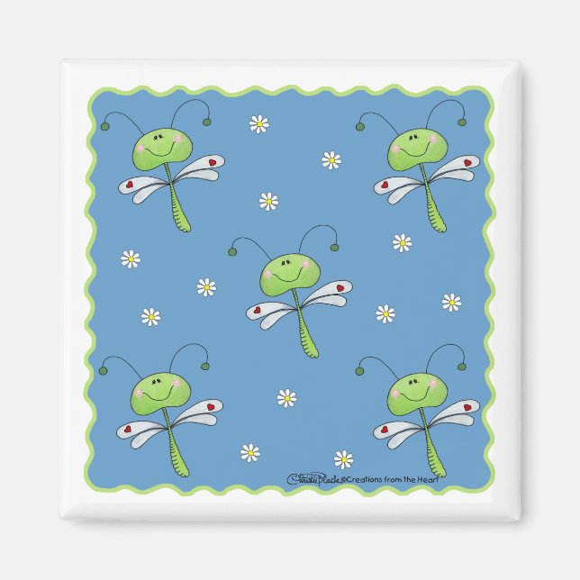 Aimant Les libellules et les marguerites (Devant)