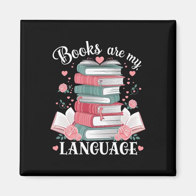 Aimant Les livres sont mon langage de l'amour Lectrice am (Devant)