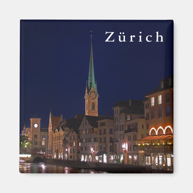 Aimant Les lumières du soir Zurich. (Devant)