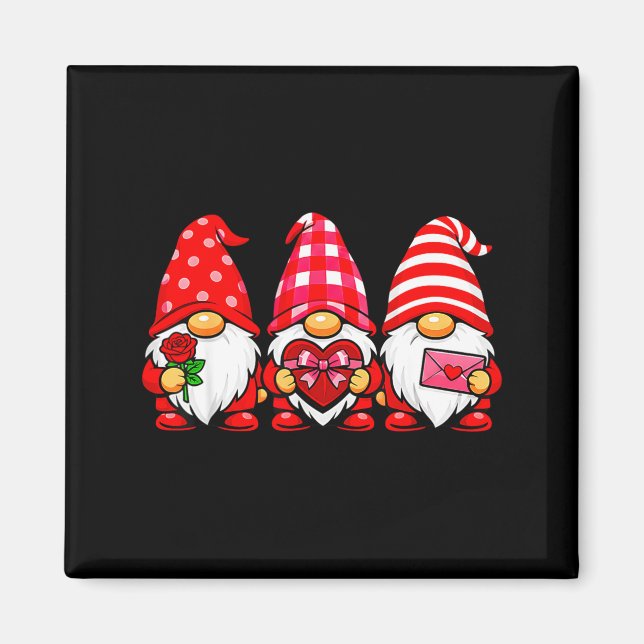 Aimant Les lutins aiment la Saint-Valentin cœur de léopar (Devant)