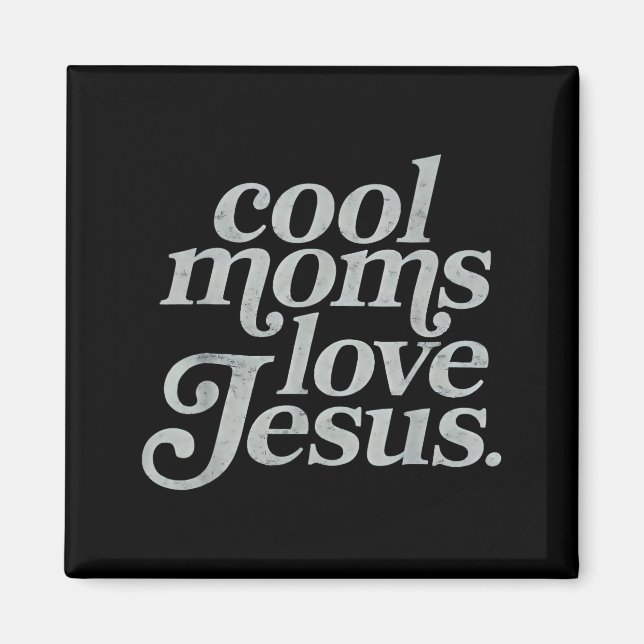 Aimant Les mamans cool aiment Jésus maman chrétienne mama (Devant)