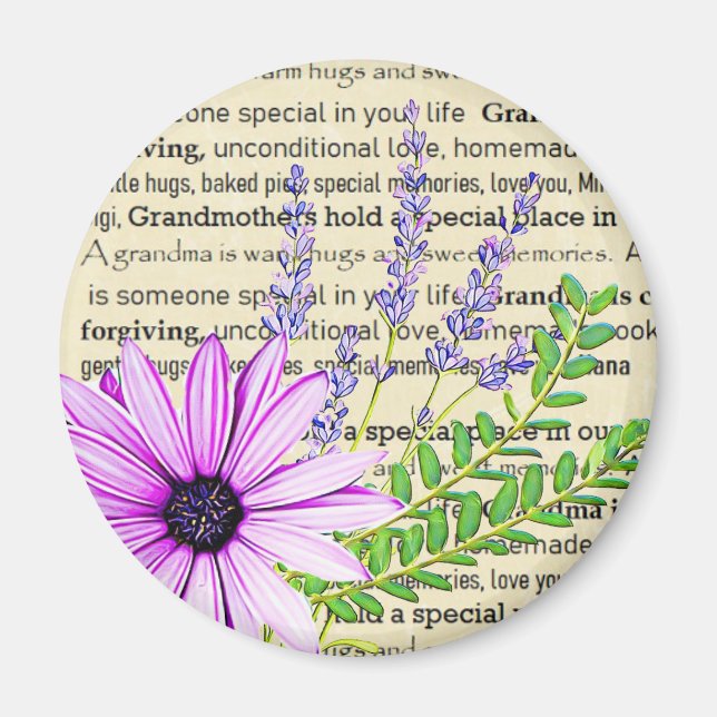 Aimant Les mamans sont un cadeau spécial pour grand-mère  (Devant)