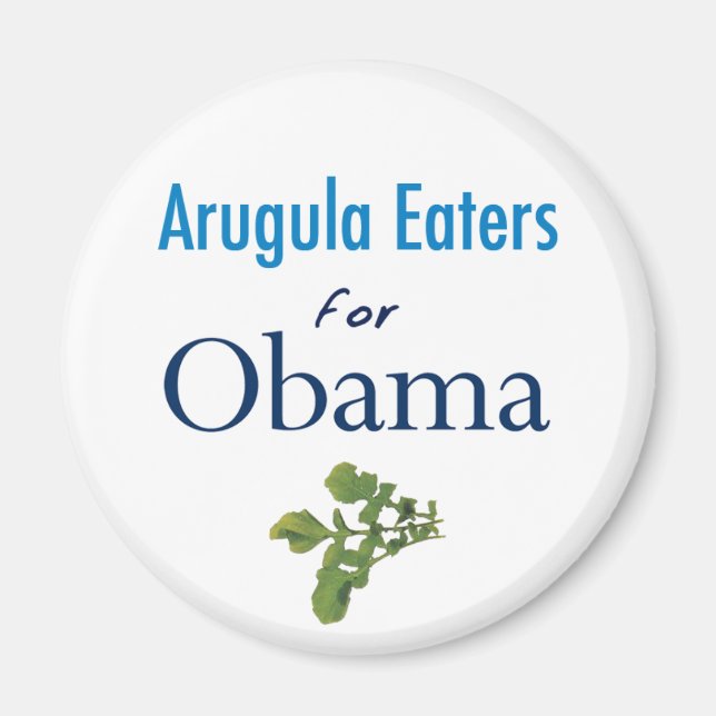 Aimant Les mangeurs d'Arugula pour l'aimant d'Obama (Devant)