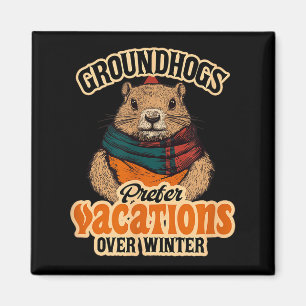 Aimant Les marmottes préfèrent les vacances à l'hiver