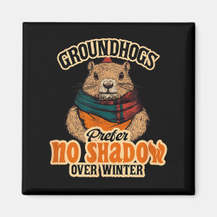 Aimant Les marmottes préfèrent pas d'ombre sur l'hiver