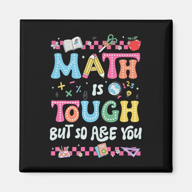 Aimant Les maths c'est dur, mais vous aussi Retour au mat (Devant)
