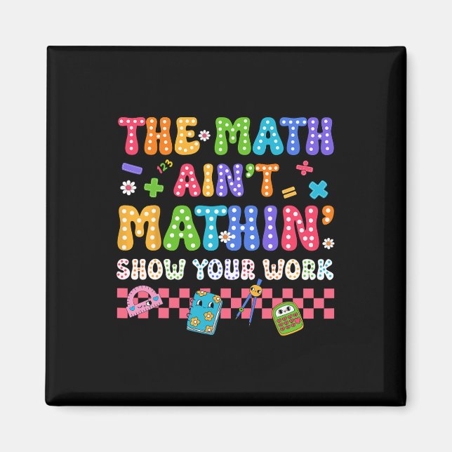 Aimant Les maths ne sont pas drôles professeur de rentrée (Devant)
