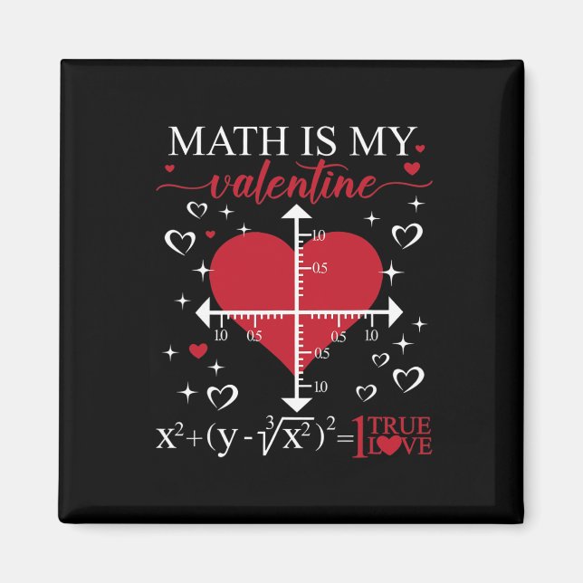 Aimant Les maths sont ma Saint-Valentin Géométrie Prof de (Devant)