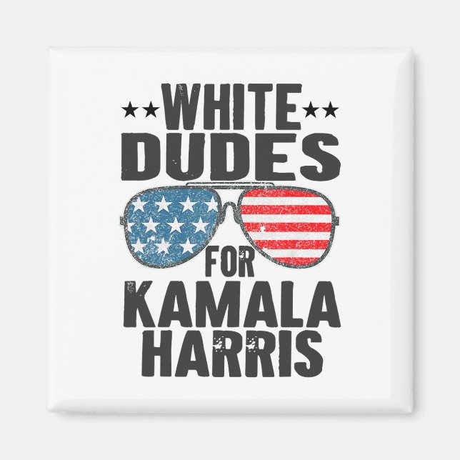 Aimant Les Mecs Blancs De Kamala Harris Sungles Usa (Devant)