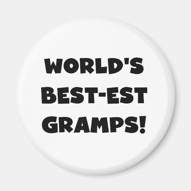 Aimant Les meilleurs cadeaux de Gramps du monde de Black  (Devant)
