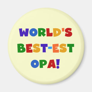 Aimant Les meilleurs cadeaux Opa Bright Colors du monde
