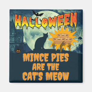 Aimant Les minces tartes d'Halloween sont la mienne du ch