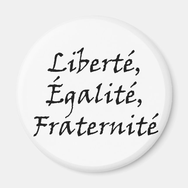 Aimant Les Misérables Love : Liberté, Égalité, Fraternité (Devant)
