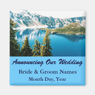 Aimant Les montagnes sur le mariage de lac sauvent