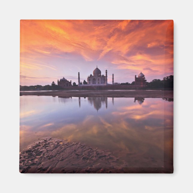 Aimant Les monuments | Coucher de soleil de Taj Mahal (Devant)