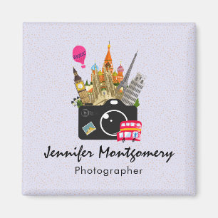 Aimant Les monuments européens avec une caméra