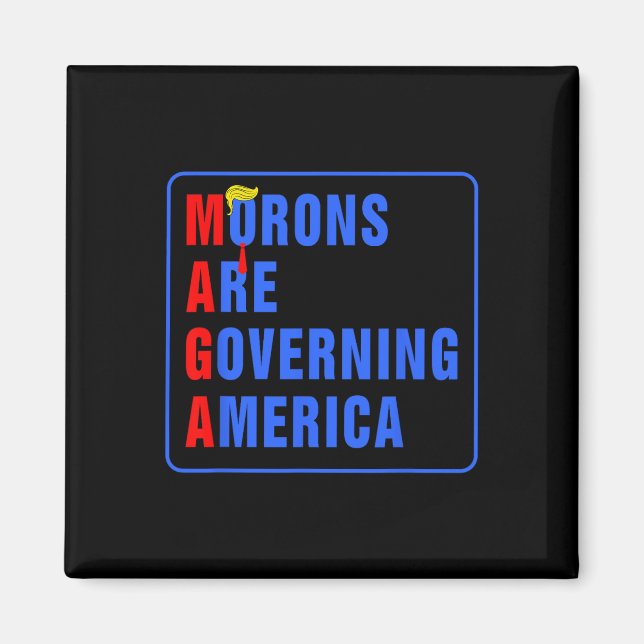 Aimant Les Morons dirigent l'Amérique Trump drôle 2024 (Devant)