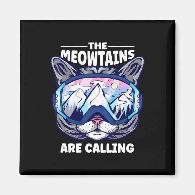 Aimant Les Mowtains Appelent Ski Snowboard Goggings (Devant)