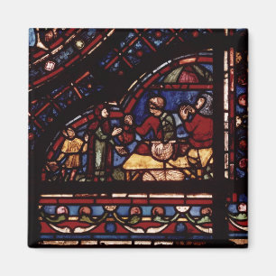 Aimant Les négociants de poissons, détail d'une fenêtr