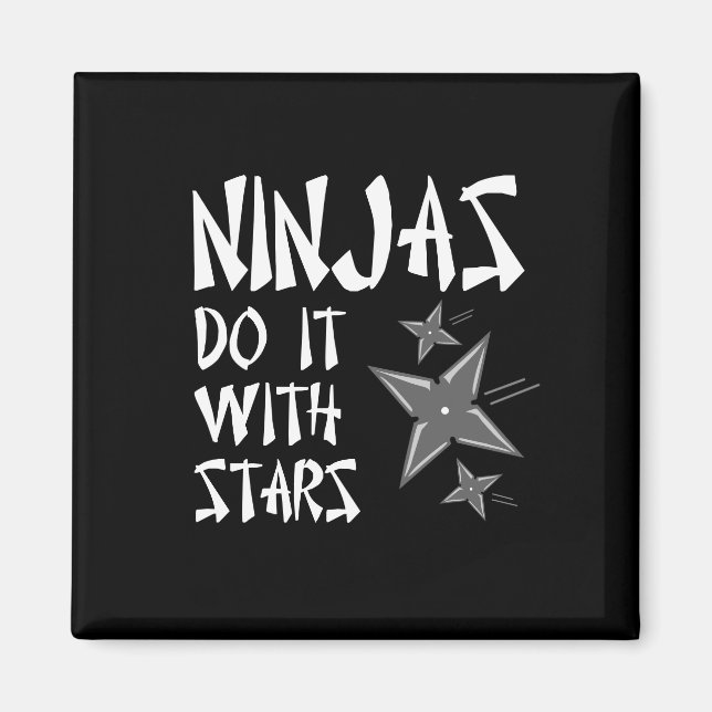 Aimant Les Ninjas Le Font Avec Des Étoiles (Devant)