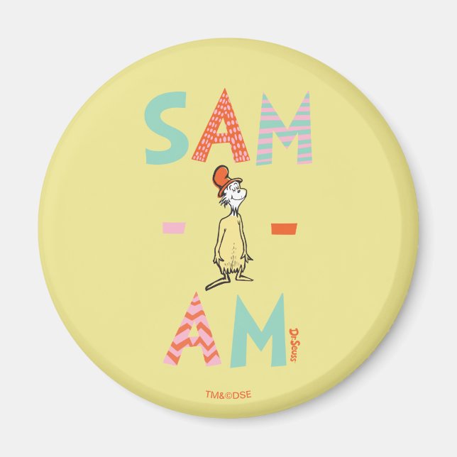 Aimant Les œufs verts et le jambon | Sam-I-Am (Devant)