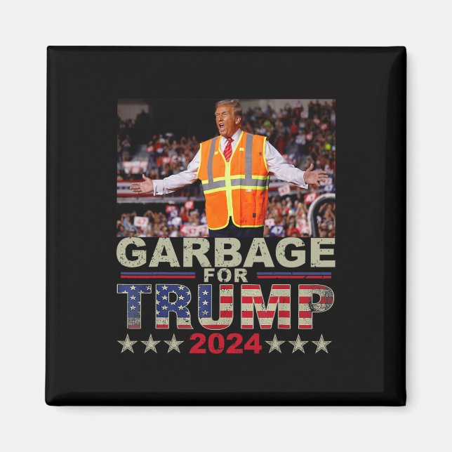 Aimant Les ordures pour les Tee - shirts de Trump 2024 -  (Devant)